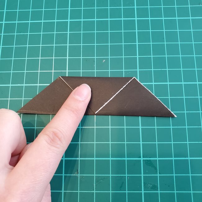 カラスを折り紙で可愛いく平面に作る作り方折り方③羽(3)