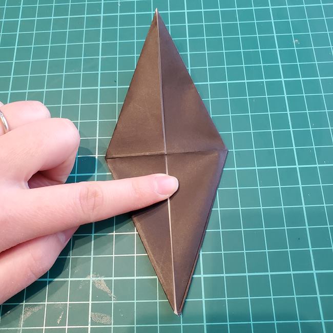 折り紙のカラス 立体的な作り方折り方(14)