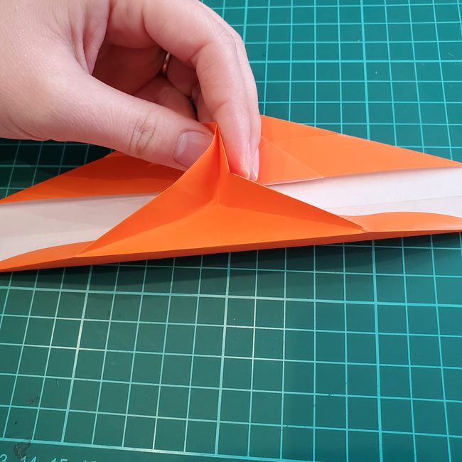 折り紙でしおりのペンギンの作り方折り方（平面の折り図）①羽(26)