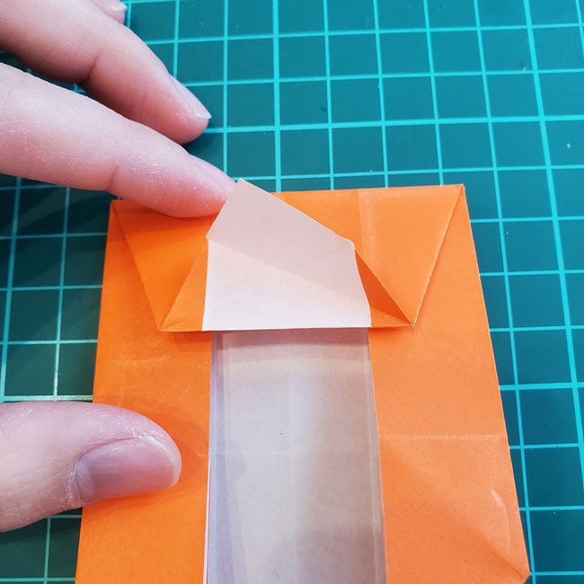 折り紙でしおりのペンギンの作り方折り方（平面の折り図)②からだ(7)