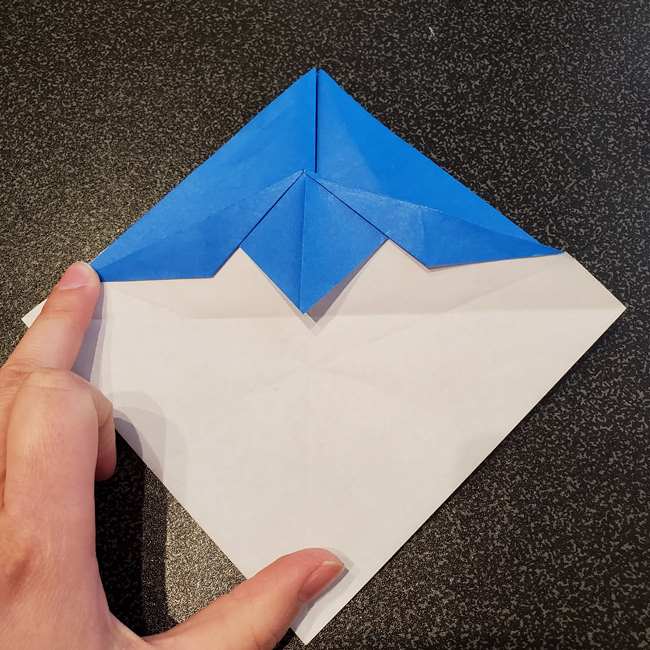 折り紙の名札 ペンギンの作り方折り方②全身(5)