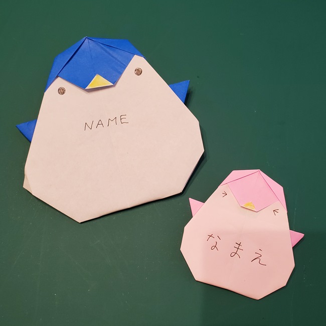 折り紙の名札 ペンギンの作り方折り方｜かわいい動物を手作り♪