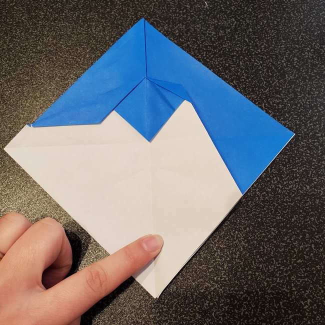 折り紙の名札 ペンギンの作り方折り方②全身(10)
