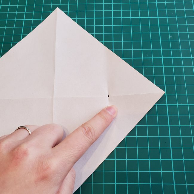 折り紙でしおりのペンギンの作り方折り方（平面の折り図）①羽(7)