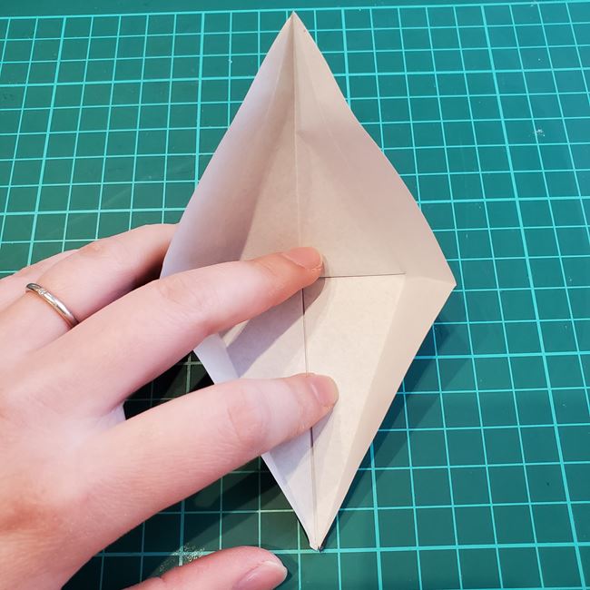 折り紙のカラス 立体的な作り方折り方(13)