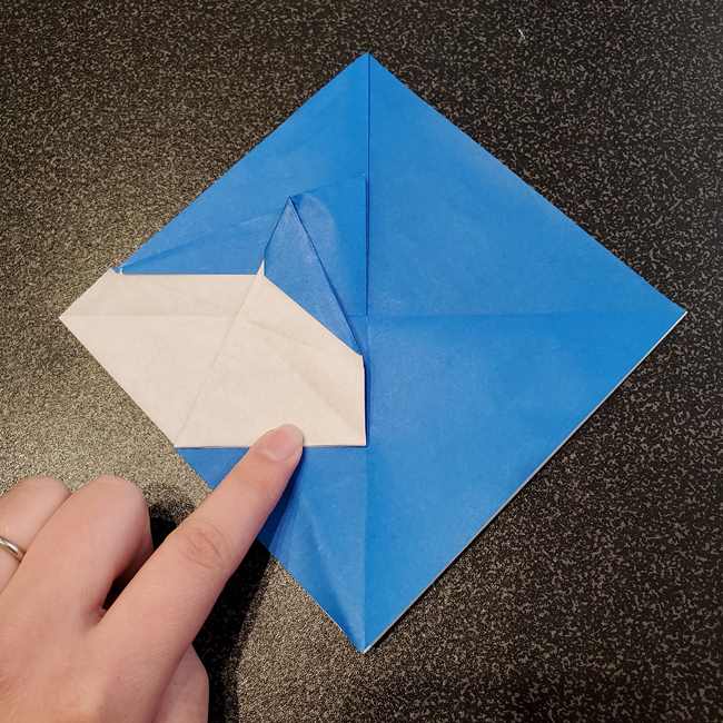 折り紙の名札 ペンギンの作り方折り方②全身(9)
