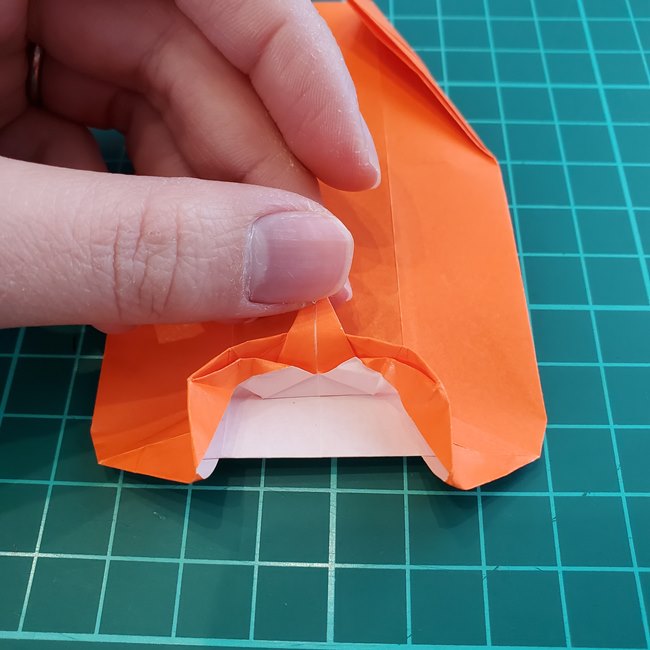 折り紙でしおりのペンギンの作り方折り方（平面の折り図)②からだ(30)