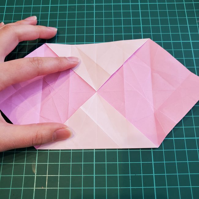 カービィの折り紙 難しい作り方折り方②折り筋(14)