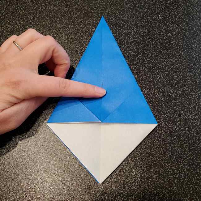 折り紙の名札 ペンギンの作り方折り方②全身(16)