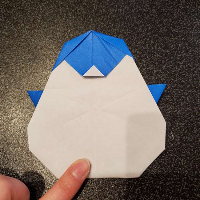 折り紙の名札 ペンギンの作り方折り方②全身(26)