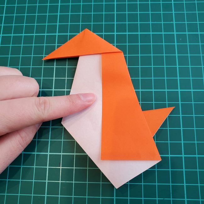 折り紙でペンギンが立つ折り方作り方(14)