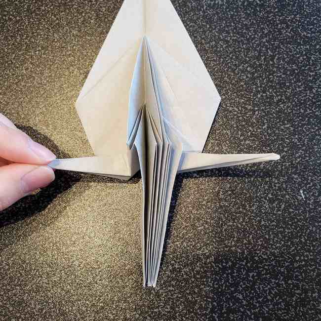 折り紙で作るカラス 難しいけどリアルな折り方作り方③足(15)