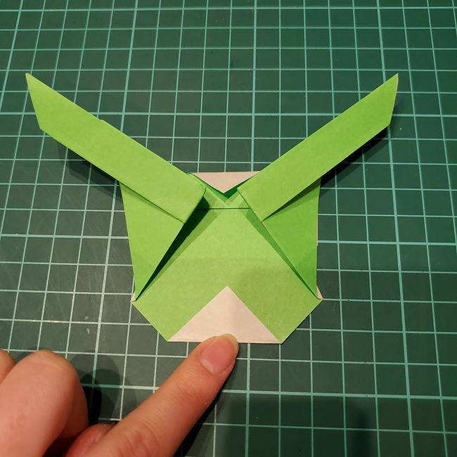 わんわんの折り紙 簡単な折り方作り方(12)