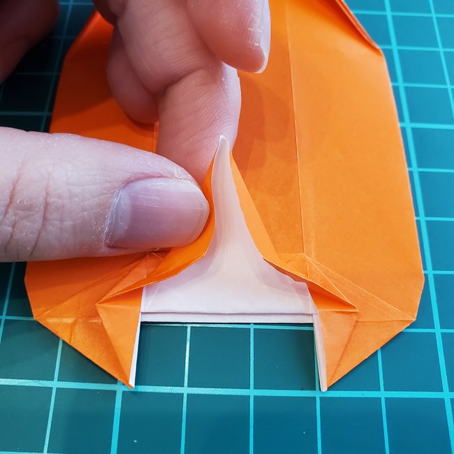 折り紙でしおりのペンギンの作り方折り方（平面の折り図)②からだ(26)