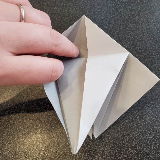 折り紙で作るカラス 難しいけどリアルな折り方作り方①基本(20)