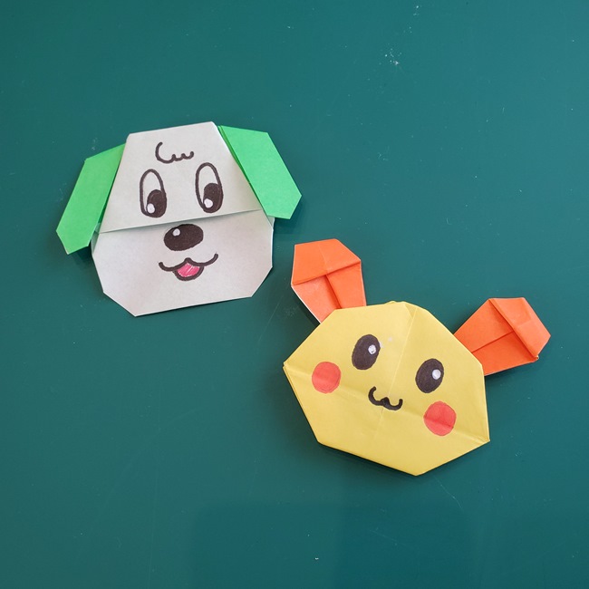折り紙キャラクター わんわんは簡単！幼児と一緒に手作り♪