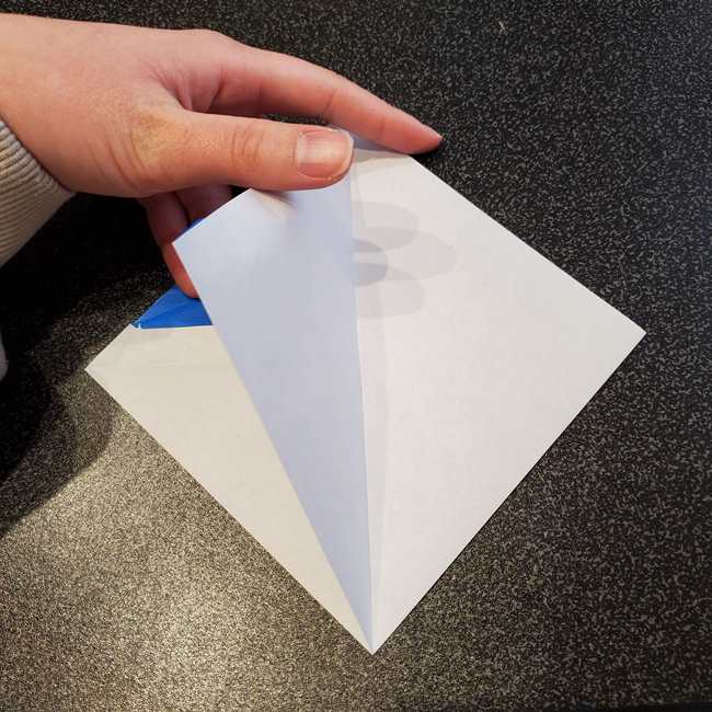 折り紙の名札 ペンギンの作り方折り方②全身(6)