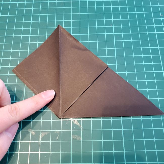 折り紙のカラス 立体的な作り方折り方(5)