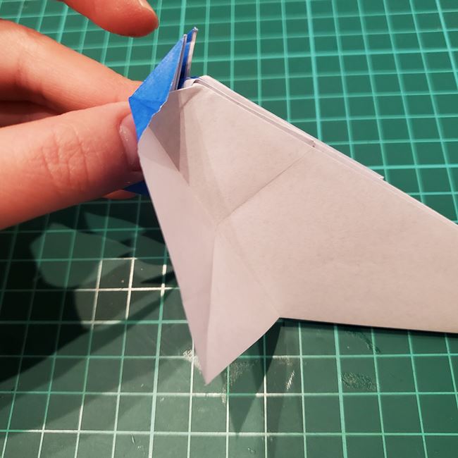 折り紙のペンギン 立体的な作り方折り方②足と羽(9)