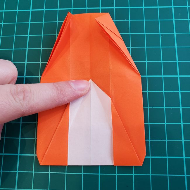 折り紙でしおりのペンギンの作り方折り方（平面の折り図)②からだ(16)