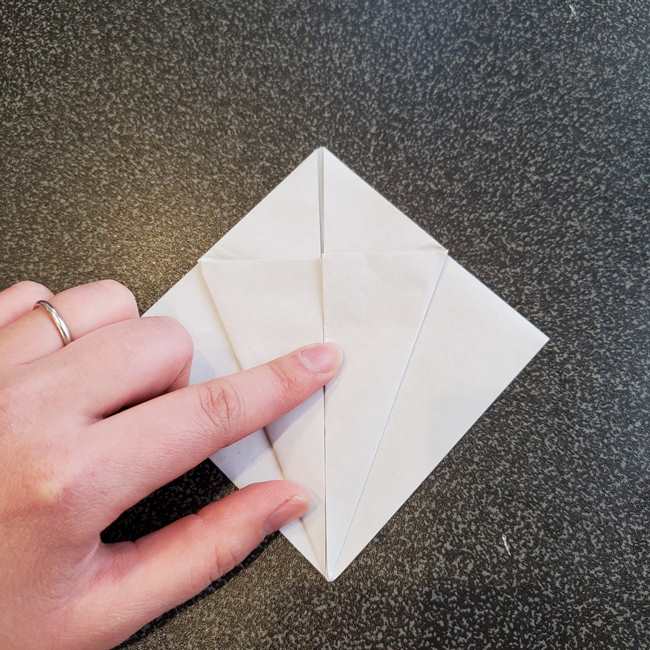 折り紙で作るカラス 難しいけどリアルな折り方作り方①基本(15)