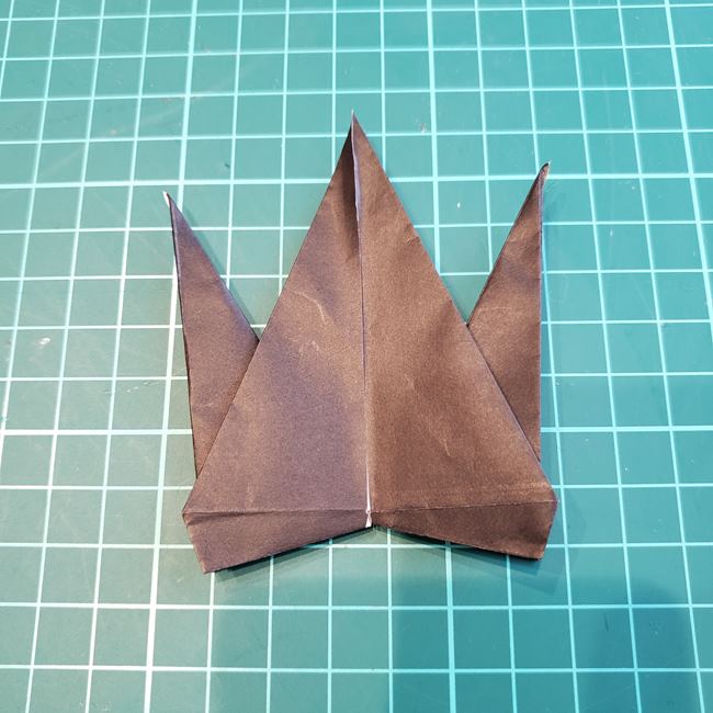 折り紙のカラス 立体的な作り方折り方(19)