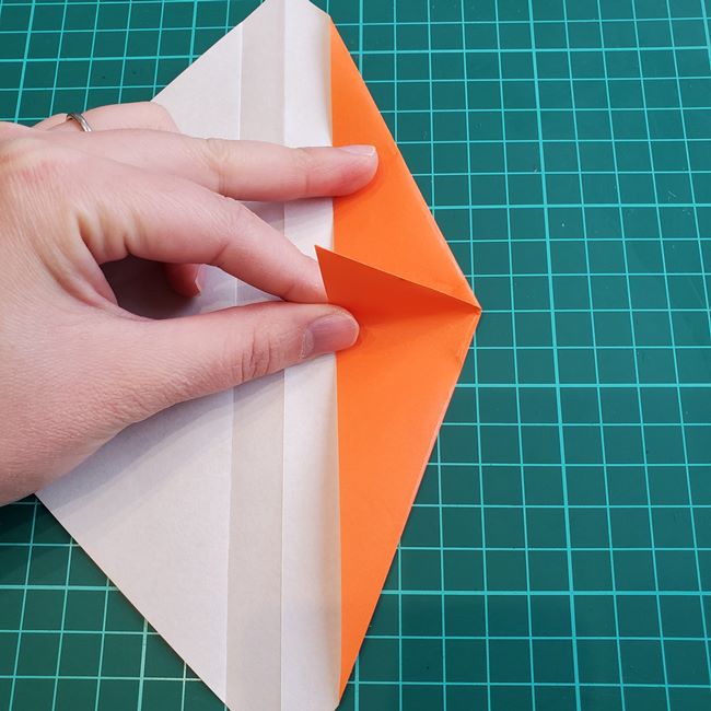 折り紙でしおりのペンギンの作り方折り方（平面の折り図）①羽(18)