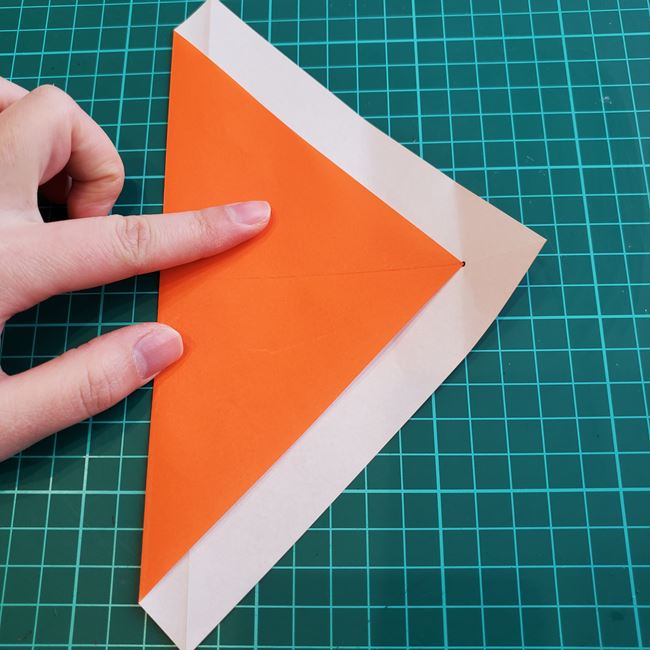 折り紙でしおりのペンギンの作り方折り方（平面の折り図）①羽(10)