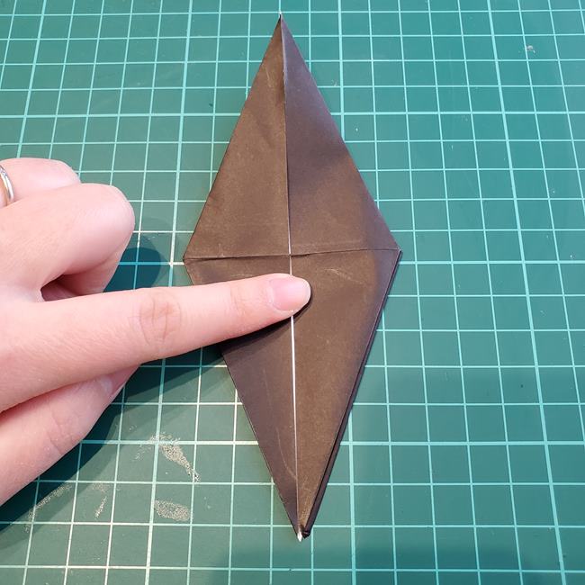 折り紙のカラス 立体的な作り方折り方(15)