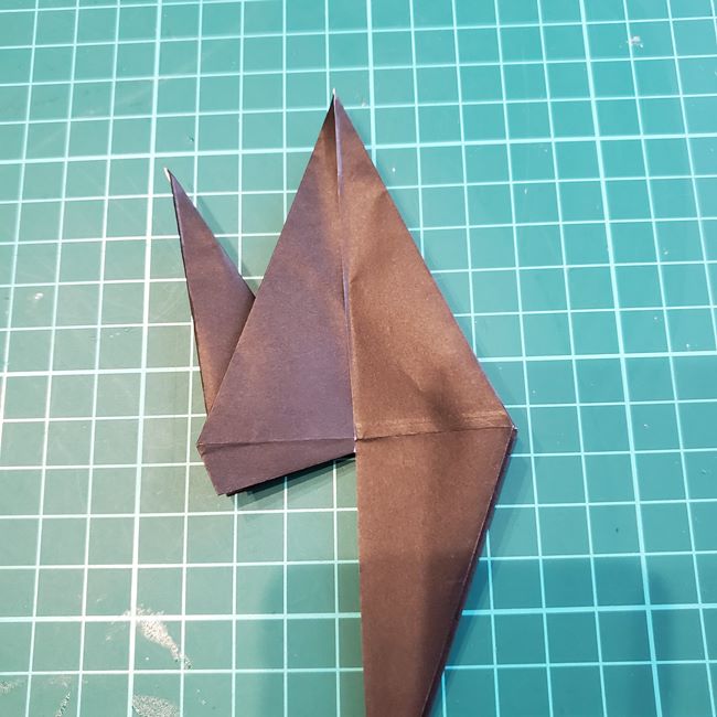 折り紙のカラス 立体的な作り方折り方(18)