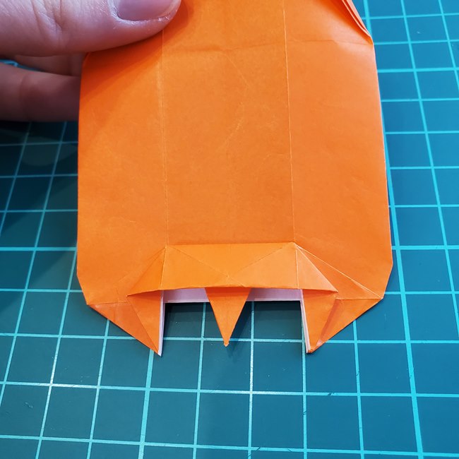 折り紙でしおりのペンギンの作り方折り方（平面の折り図)②からだ(31)