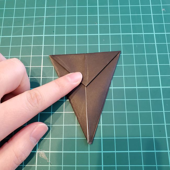 折り紙のカラス 立体的な作り方折り方(11)