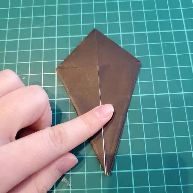 折り紙のカラス 立体的な作り方折り方(10)