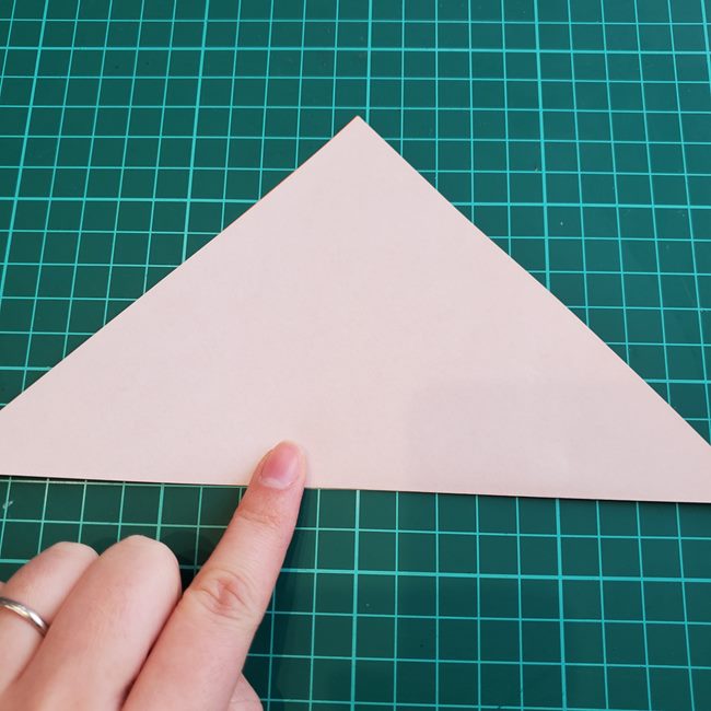 折り紙でしおりのペンギンの作り方折り方（平面の折り図）①羽(2)