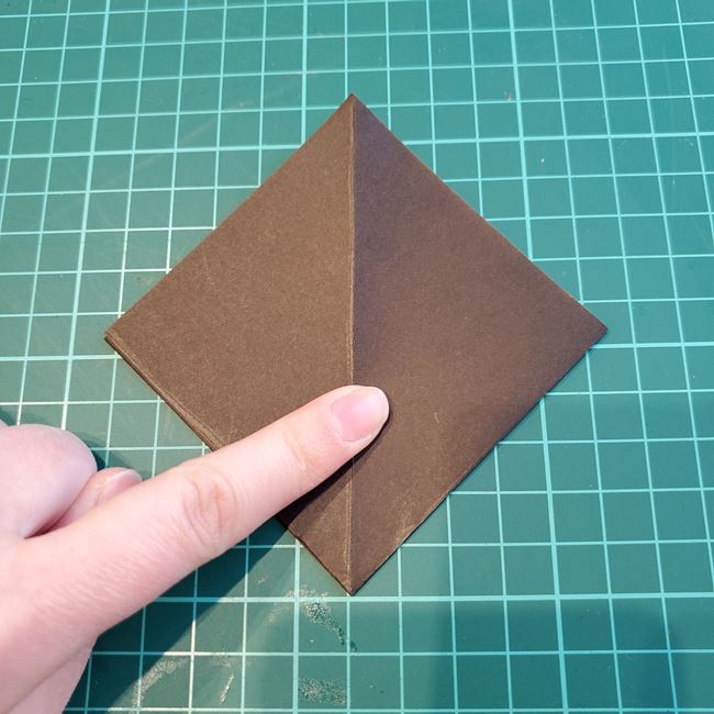 折り紙のカラス 立体的な作り方折り方(7)