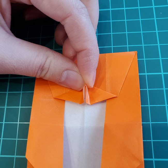 折り紙でしおりのペンギンの作り方折り方（平面の折り図)②からだ(8)
