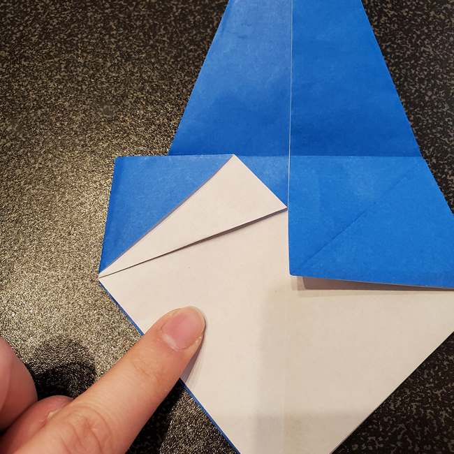 折り紙の名札 ペンギンの作り方折り方②全身(19)