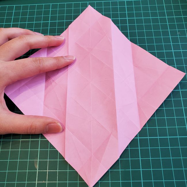カービィの折り紙 難しい作り方折り方②折り筋(13)