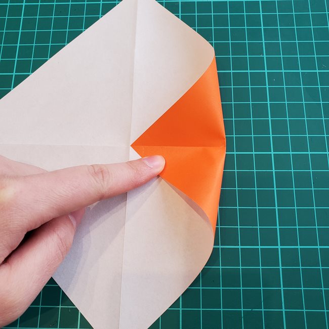 折り紙でしおりのペンギンの作り方折り方（平面の折り図）①羽(6)