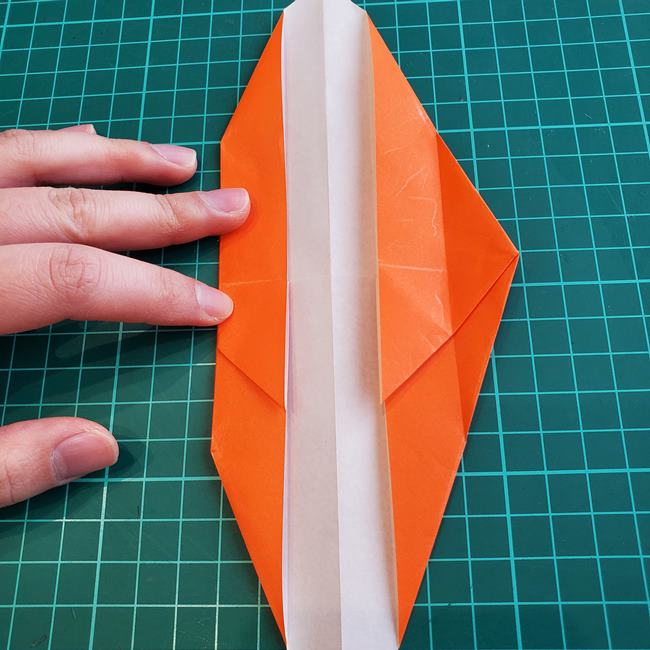 折り紙でしおりのペンギンの作り方折り方（平面の折り図）①羽(28)