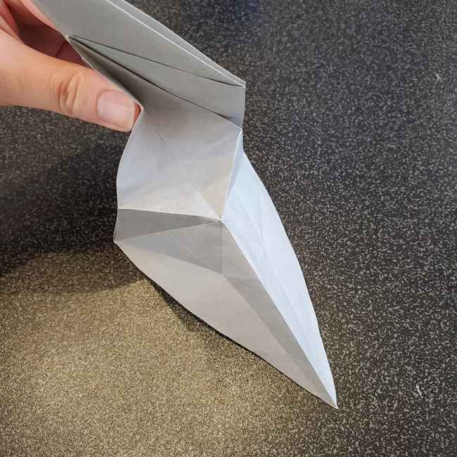 折り紙で作るカラス 難しいけどリアルな折り方作り方②全体(13)