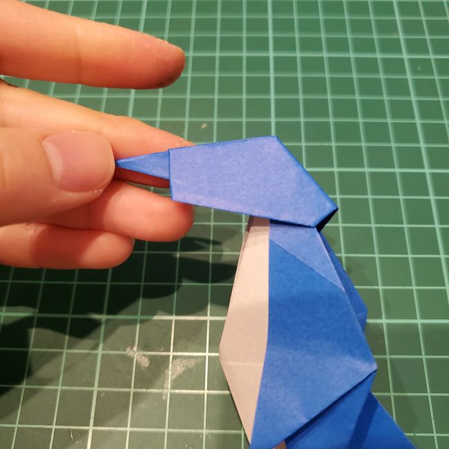 折り紙のペンギン 立体的な作り方折り方③完成(16)