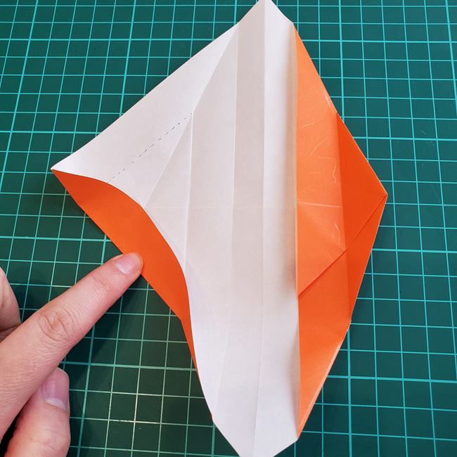 折り紙でしおりのペンギンの作り方折り方（平面の折り図）①羽(24)