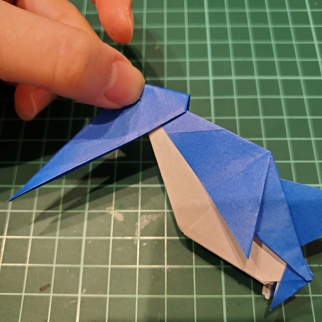 折り紙のペンギン 立体的な作り方折り方③完成(13)