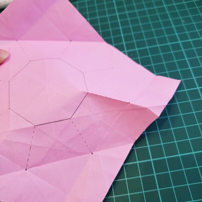 カービィの折り紙 難しい作り方折り方②折り筋(18)