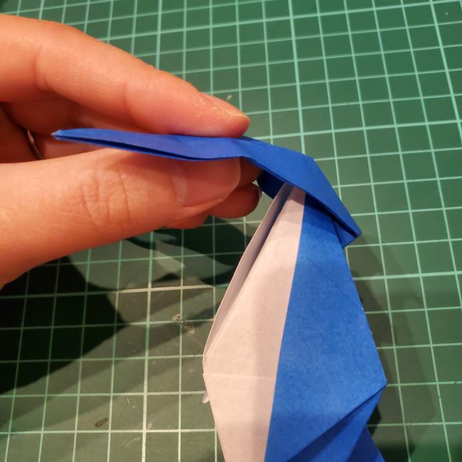 折り紙のペンギン 立体的な作り方折り方③完成(14)