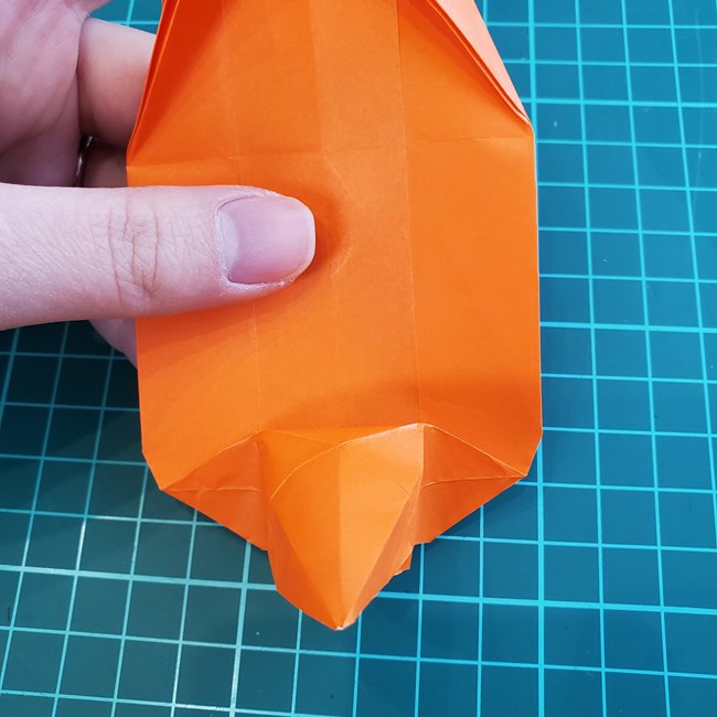 折り紙でしおりのペンギンの作り方折り方（平面の折り図)②からだ(21)