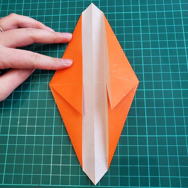 折り紙でしおりのペンギンの作り方折り方（平面の折り図）①羽(20)