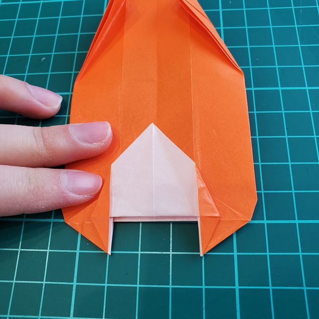 折り紙でしおりのペンギンの作り方折り方（平面の折り図)②からだ(25)