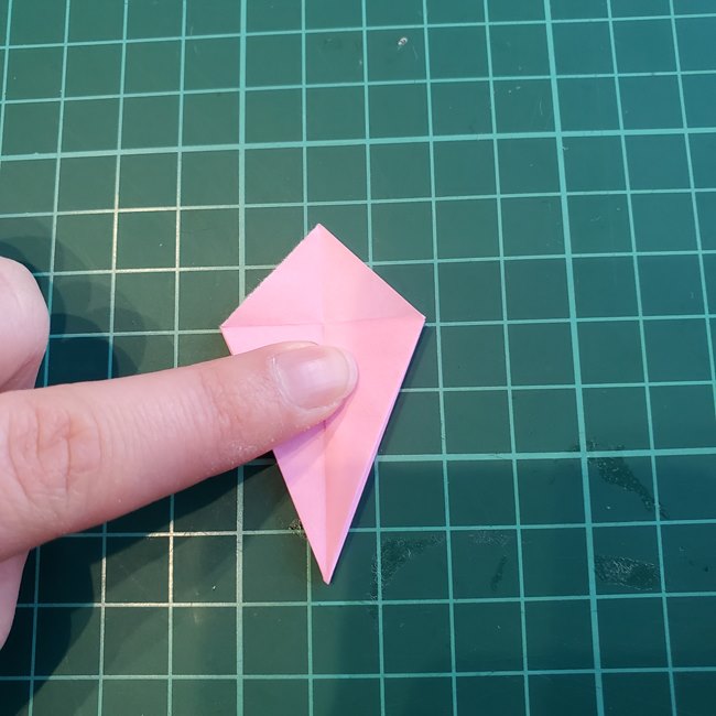 折り紙 バラのつぼみの折り方作り方①基本(19)